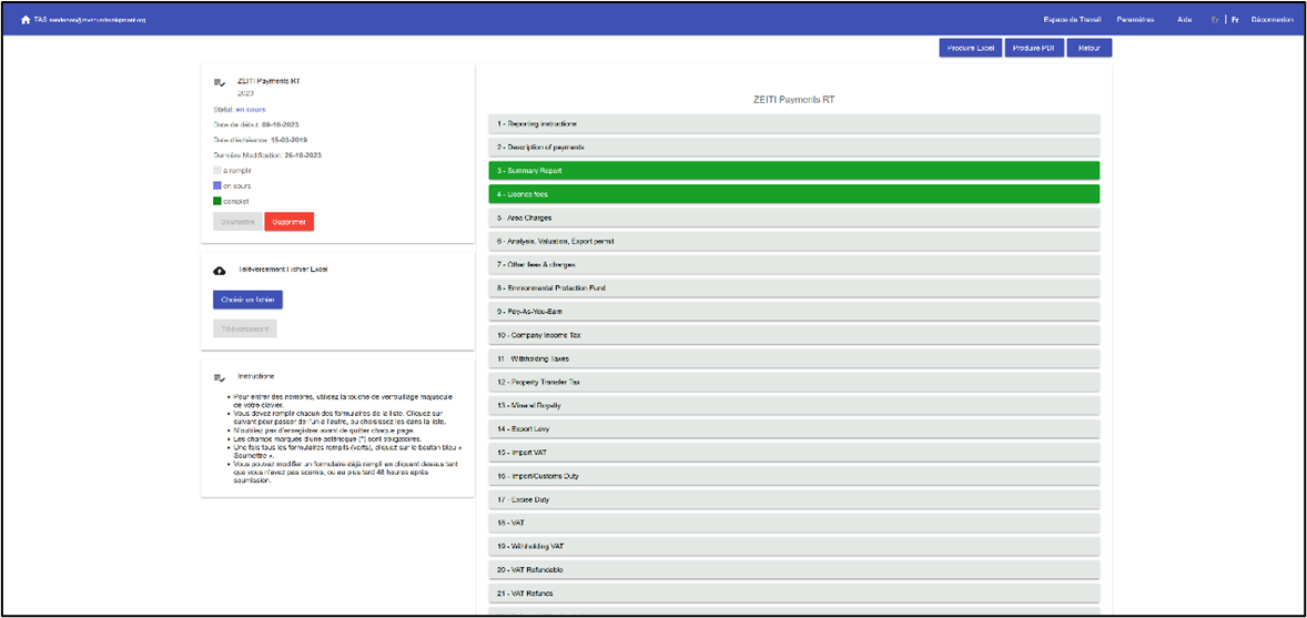 TAS – Tax Administration System screenshot