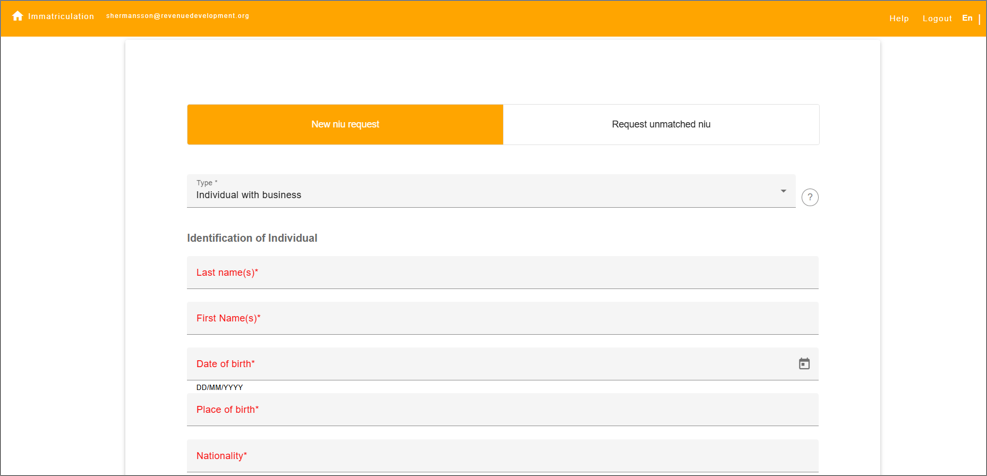 TAS Registration